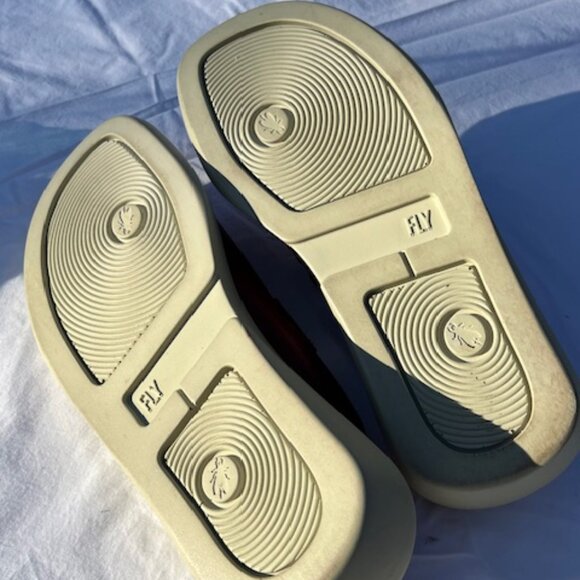 Fly London Boll Red Leather Clog Euro Size 41 - Picture 4 of 6